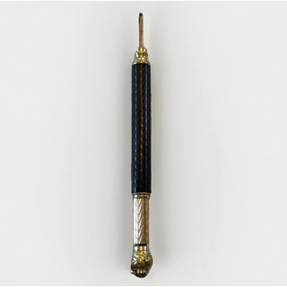 Antique 19 Century Patent March 21 Gold Filled Vulcanite Slide Dip Pen
